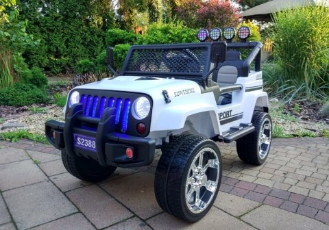Auto na Akumulator S2388 Jeep Biały Auto na Akumulator S2388 Jeep Biały