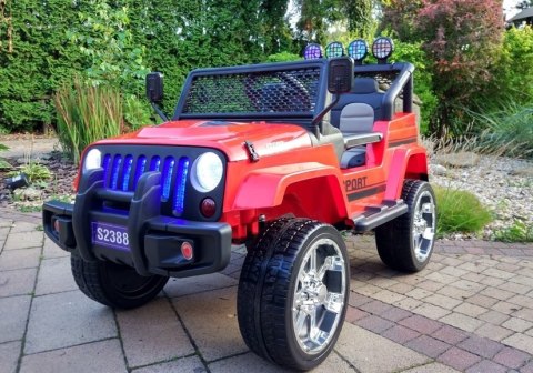 Auto na Akumulator S2388 Jeep Czerwony Auto na Akumulator S2388 Jeep Czerwony