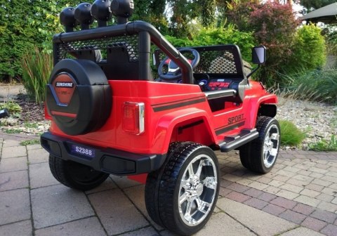 Auto na Akumulator S2388 Jeep Czerwony Auto na Akumulator S2388 Jeep Czerwony