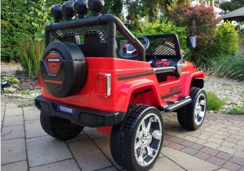 Auto na Akumulator S2388 Jeep Czerwony Auto na Akumulator S2388 Jeep Czerwony