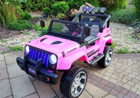 Auto na Akumulator S2388 Jeep Różowy Auto na Akumulator S2388 Jeep Różowy