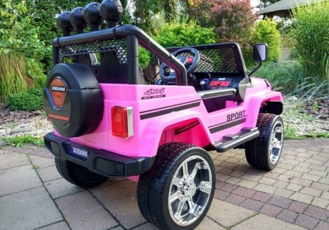 Auto na Akumulator S2388 Jeep Różowy Auto na Akumulator S2388 Jeep Różowy
