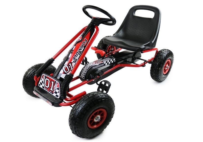 Gokart Czerwony A-15 Pompowane Koła Gokart Czerwony A-15 Pompowane Koła