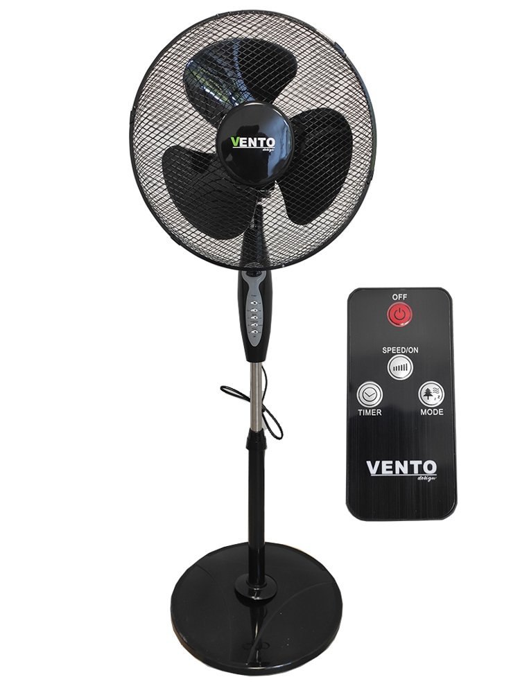 Wentylator Vento Podłogowy 40 cm 40W z Pilotem Czarny Wentylator Vento Podłogowy 40 cm 40W z Pilotem Czarny