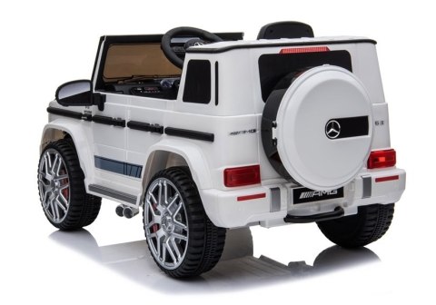Auto na Akumulator Mercedes G63 AMG Biały Auto na Akumulator Mercedes G63 AMG Biały