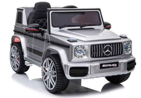 Auto na Akumulator Mercedes G63 AMG Srebrny Lakierowany Auto na Akumulator Mercedes G63 AMG Srebrny Lakierowany