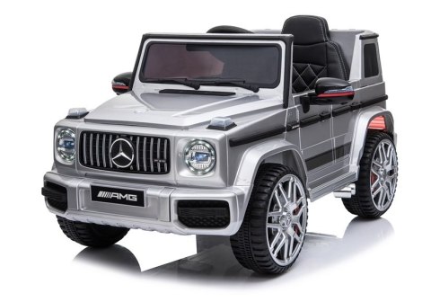 Auto na Akumulator Mercedes G63 AMG Srebrny Lakierowany Auto na Akumulator Mercedes G63 AMG Srebrny Lakierowany