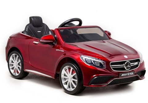 Auto na Akumulator Mercedes S63 Czerwony Lakierowany Auto na Akumulator Mercedes S63 Czerwony Lakierowany