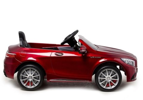 Auto na Akumulator Mercedes S63 Czerwony Lakierowany Auto na Akumulator Mercedes S63 Czerwony Lakierowany