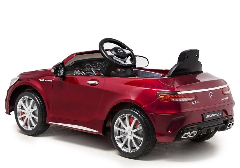 Auto na Akumulator Mercedes S63 Czerwony Lakierowany Auto na Akumulator Mercedes S63 Czerwony Lakierowany