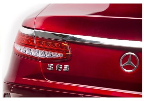 Auto na Akumulator Mercedes S63 Czerwony Lakierowany Auto na Akumulator Mercedes S63 Czerwony Lakierowany