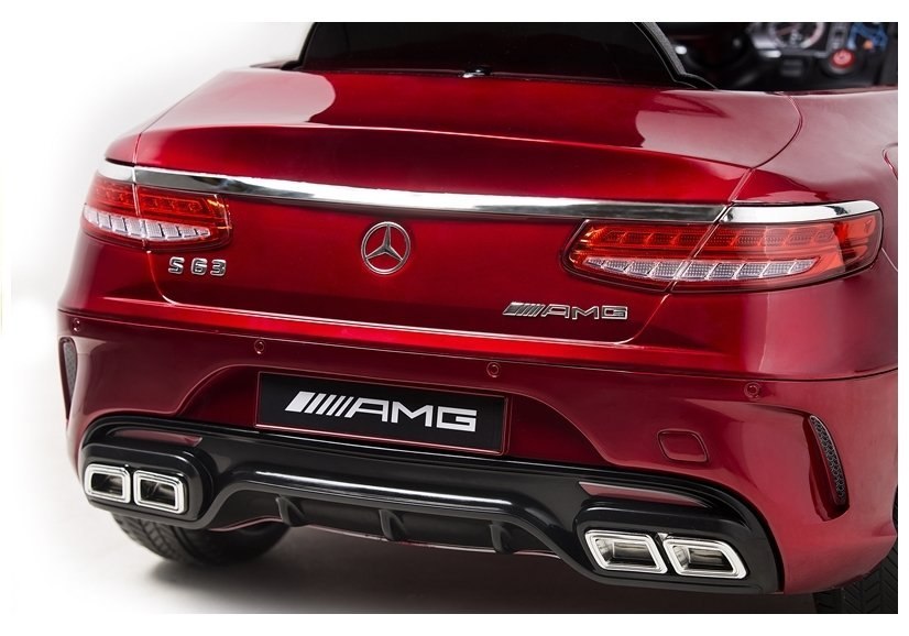 Auto na Akumulator Mercedes S63 Czerwony Lakierowany Auto na Akumulator Mercedes S63 Czerwony Lakierowany