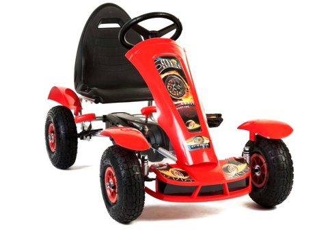 Gokart na Pedały Pompowane Koła GM18 Czerwony Gokart na Pedały Pompowane Koła GM18 Czerwony