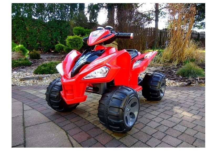 Quad na Akumulator Duże Koła Czerwony Quad na Akumulator Duże Koła Czerwony