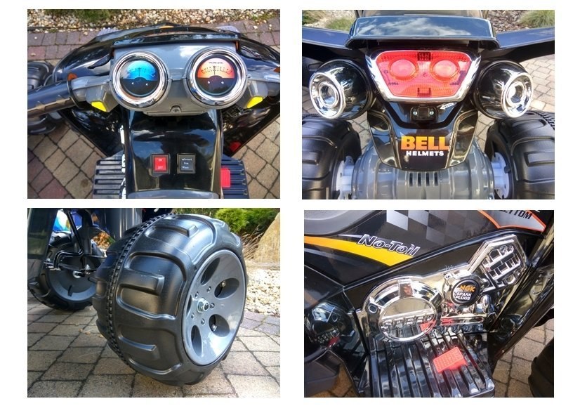 Quad na akumulator Duże Koła Niebieski Quad na akumulator Duże Koła Niebieski