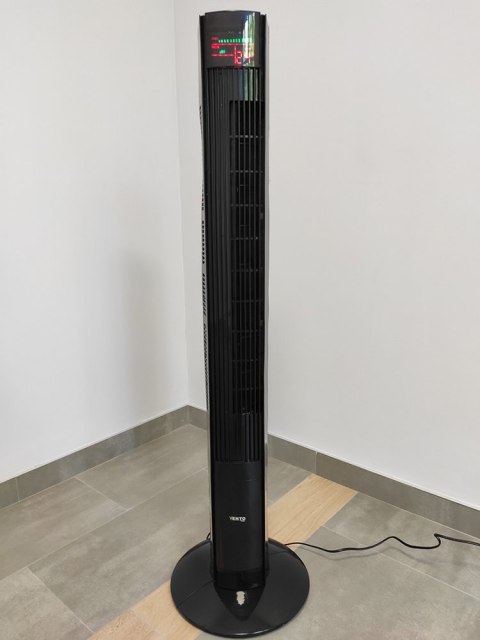 Wentylator Kolumnowy Vento 117 cm 45W z Pilotem Czarny Wentylator Kolumnowy Vento 117 cm 45W z Pilotem Czarny