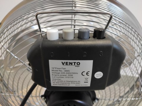 Wentylator Vento Cyrkulator Podłogowy 30 cm 55W Chromowany Wentylator Vento Cyrkulator Podłogowy 30 cm 55W Chromowany