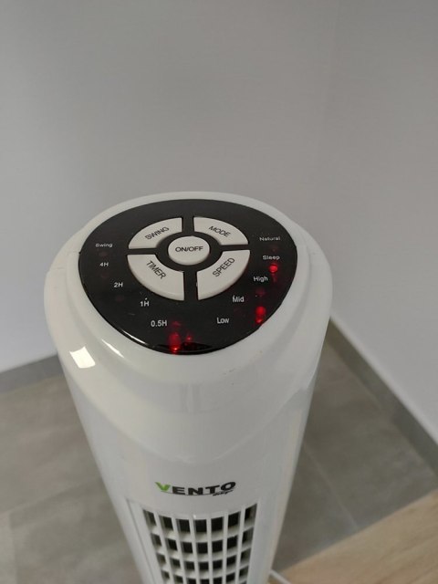 Wentylator Vento Kolumnowy 79 cm 40W z Pilotem Biały Wentylator Vento Kolumnowy 79 cm 40W z Pilotem Biały