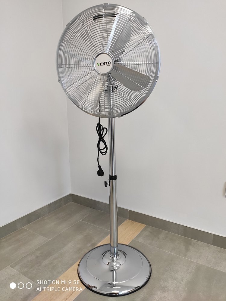 Wentylator Vento Podłogowy 40 cm 50W INOX Chromowany Wentylator Vento Podłogowy 40 cm 50W INOX Chromowany