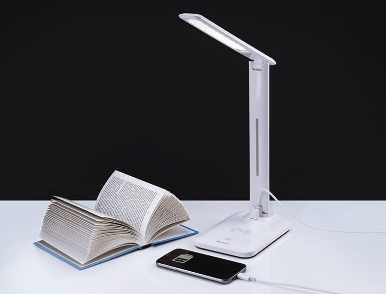 Lampka Biurkowa Nocna LED z Ładowarką bezprzewodową QI Lampka Biurkowa Nocna LED z Ładowarką bezprzewodową QI