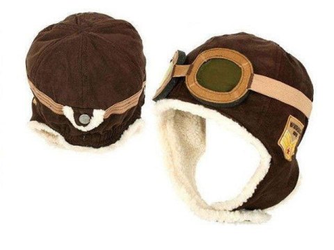 Czapka pilotka dla dzieci - czarna Czapka pilotka dla dzieci - czarna
