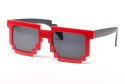 Pikselowe okulary 8 bit pixel - czerwone