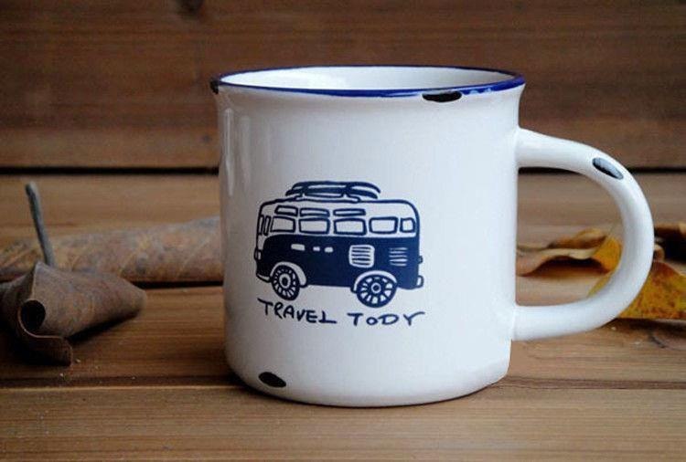 Porcelanowy MINI kubek retro - Travel Porcelanowy MINI kubek retro - Travel