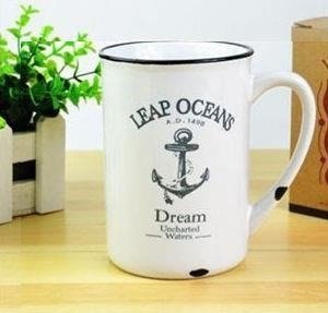 Porcelanowy kubek retro - ocean Porcelanowy kubek retro - ocean