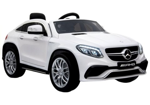 Auto na Akumulator Mercedes GLE63 Coupe Biały Auto na Akumulator Mercedes GLE63 Coupe Biały