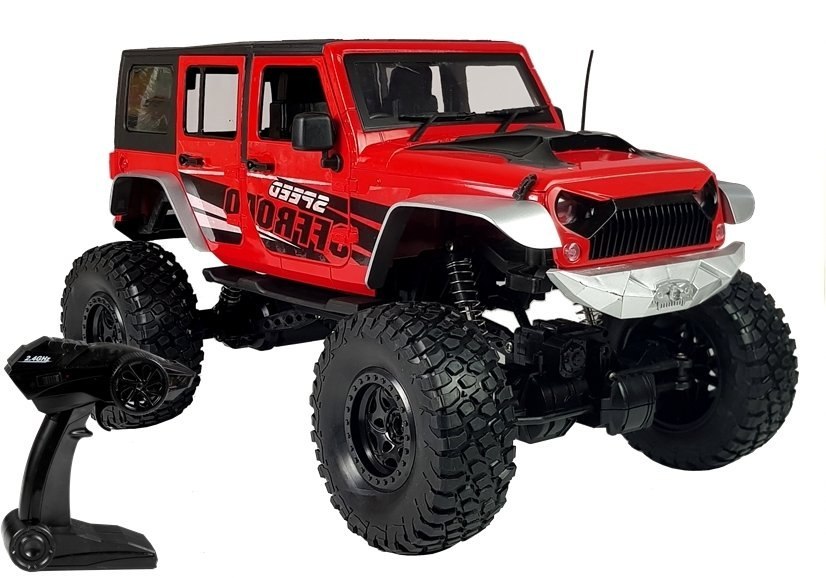Auto Zdalnie Sterowane Jeep Gigant 1:8 Czerwone Auto Zdalnie Sterowane Jeep Gigant 1:8 Czerwone