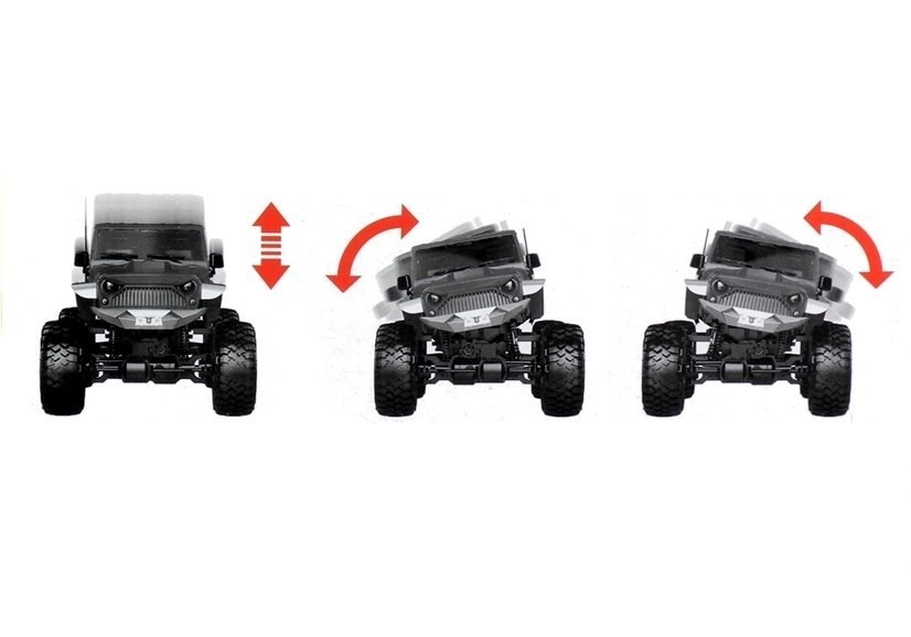 Auto Zdalnie Sterowane Jeep Gigant 1:8 Czerwone Auto Zdalnie Sterowane Jeep Gigant 1:8 Czerwone