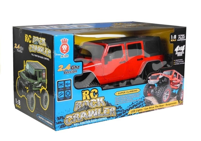 Auto Zdalnie Sterowane Jeep Gigant 1:8 Czerwone Auto Zdalnie Sterowane Jeep Gigant 1:8 Czerwone