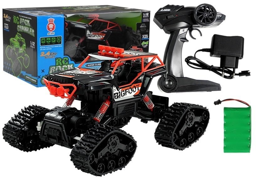 Auto Zdalnie Sterowane R/C 1:12 Czarno-Czerwony Auto Zdalnie Sterowane R/C 1:12 Czarno-Czerwony