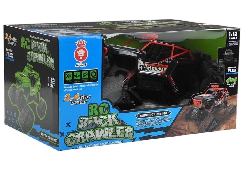 Auto Zdalnie Sterowane R/C 1:12 Czarno-Czerwony Auto Zdalnie Sterowane R/C 1:12 Czarno-Czerwony
