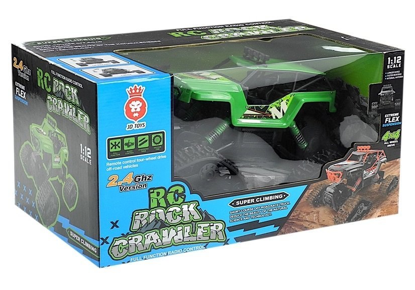 Auto Zdalnie Sterowane R/C 1:12 Zielony Auto Zdalnie Sterowane R/C 1:12 Zielony