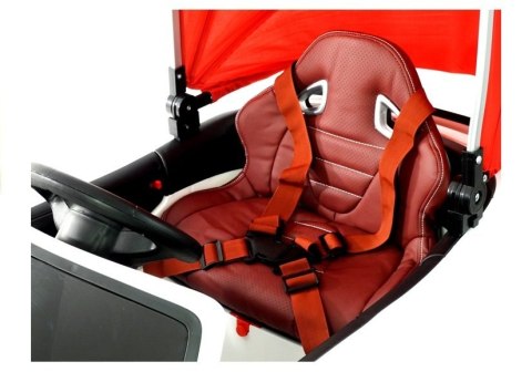 Auto na Akumulator Cabrio z Daszkiem Biały Auto na Akumulator Cabrio z Daszkiem Biały