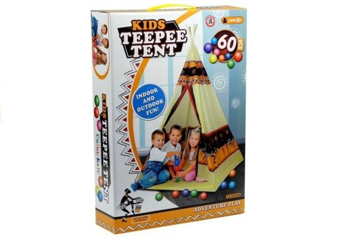Namiot Tipi Indiański Dom Zabaw + 60 Piłek 155 cm Namiot Tipi Indiański Dom Zabaw + 60 Piłek 155 cm