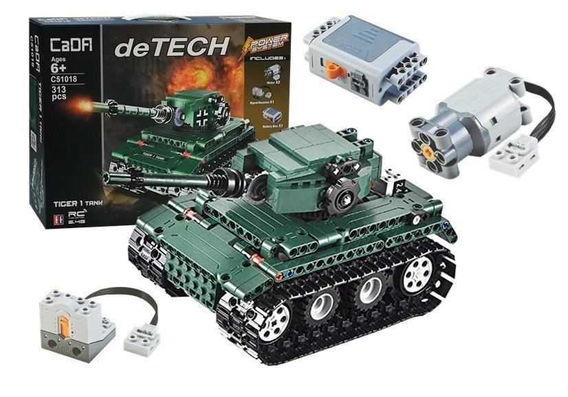 Czołg z Klocków Zdalnie Sterowany R/C 313 elementów Double E Czołg z Klocków Zdalnie Sterowany R/C 313 elementów Double E