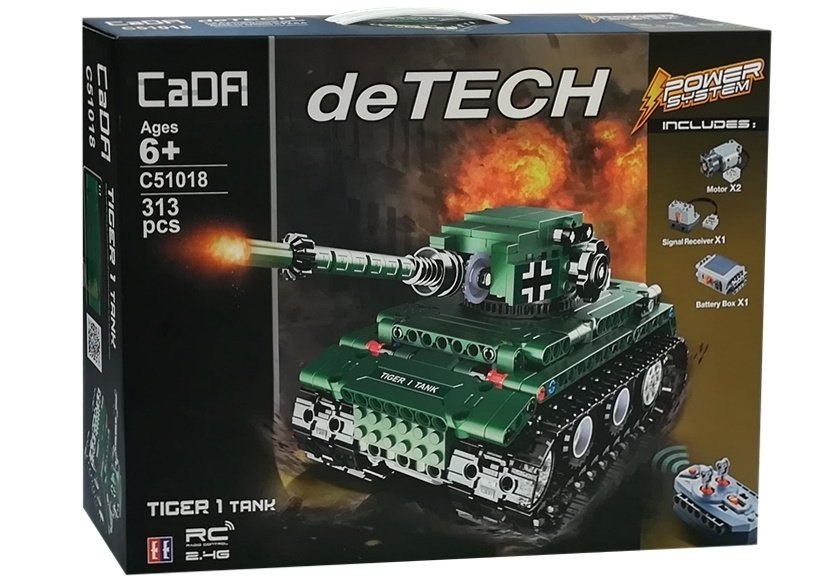 Czołg z Klocków Zdalnie Sterowany R/C 313 elementów Double E Czołg z Klocków Zdalnie Sterowany R/C 313 elementów Double E