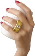 Dwukaratowy kubek - biały ze złotym pierścieniem