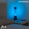 Lampka Lava Nocna Niebieska z Brokatem i Głośnikiem Bluetooth