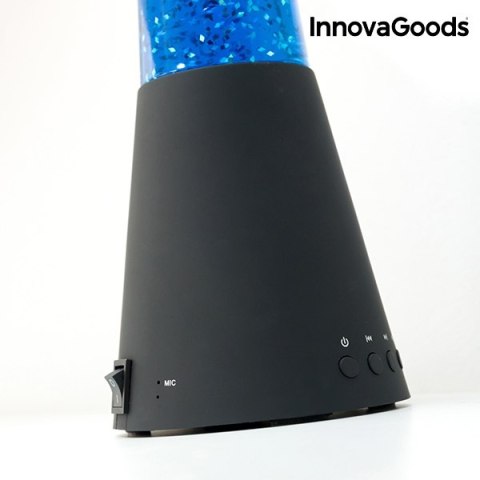 Lampka Lava Nocna Niebieska z Brokatem i Głośnikiem Bluetooth Lampka Lava Nocna Niebieska z Brokatem i Głośnikiem Bluetooth