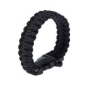 Bransoletka paracord 3w1 CZARNA survival