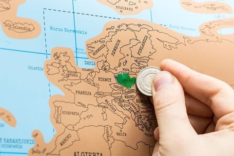 Mapa świata zdrapka - wersja po Polsku Mapa świata zdrapka - wersja po Polsku