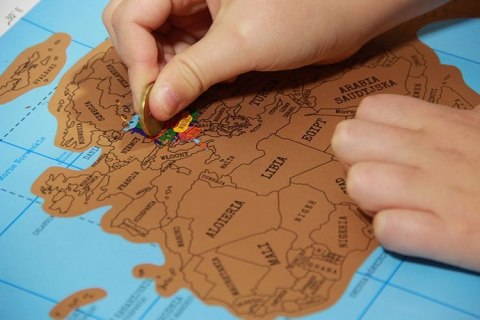 Mapa świata zdrapka - wersja po Polsku Mapa świata zdrapka - wersja po Polsku