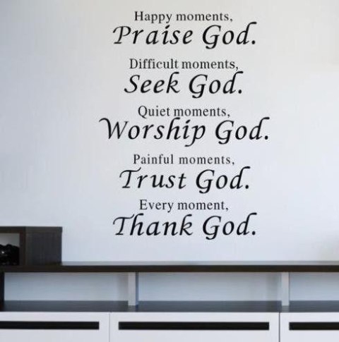 Naklejka dekoracyjna na ściane Praise God - Outlet Naklejka dekoracyjna na ściane Praise God - Outlet