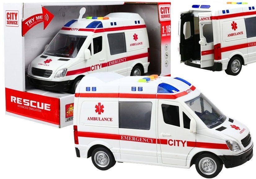Auto Karetka Pogotowia Ambulans Efekty Gra Swieci Import Leantoys Sklep Internetowy Z Gadzetami Jagadzet Pl