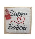 Ręcznik z haftem w drewnianej skrzynce "Super Babcia" Ręcznik z haftem w drewnianej skrzynce "Super Babcia"