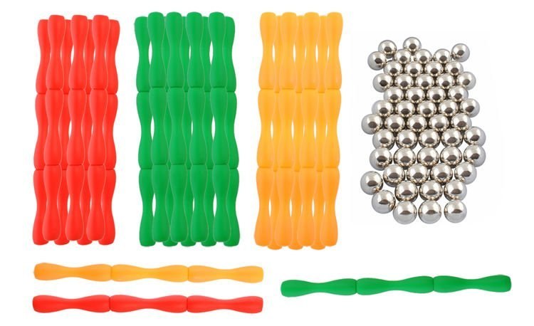 Klocki magnetyczne 3D - 130 elementów Klocki magnetyczne 3D - 130 elementów