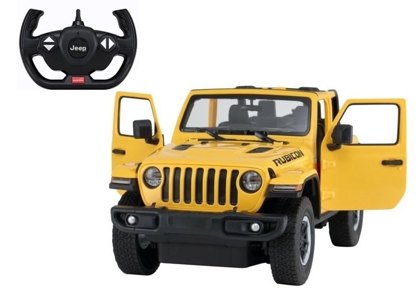 Auto R/C Jeep Wrangler Rubicon 1:14 Rastar żółty Auto R/C Jeep Wrangler Rubicon 1:14 Rastar żółty